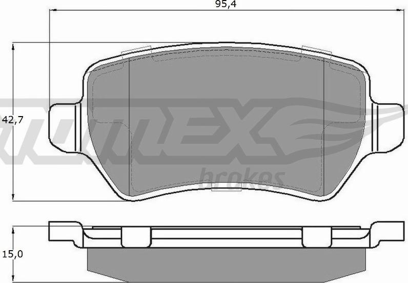 TOMEX brakes TX 12-971 - Тормозные колодки, дисковые, комплект www.parts5.com