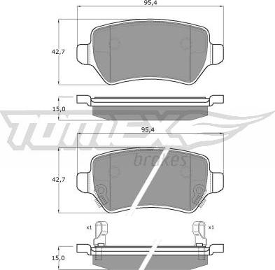 TOMEX brakes TX 12-97 - Juego de pastillas de freno www.parts5.com