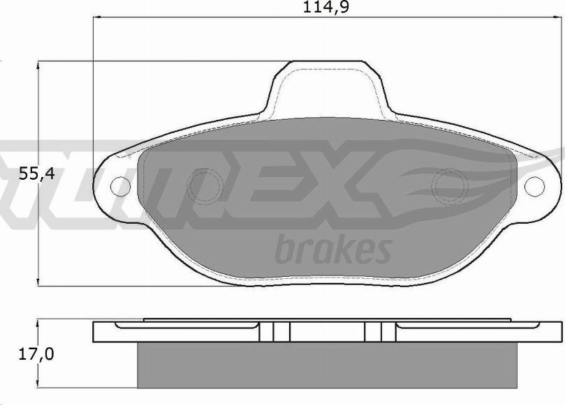 TOMEX brakes TX 12-41 - Set placute frana,frana disc www.parts5.com