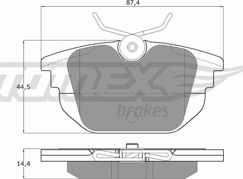 TOMEX brakes TX 12-43 - Sada brzdových destiček, kotoučová brzda www.parts5.com