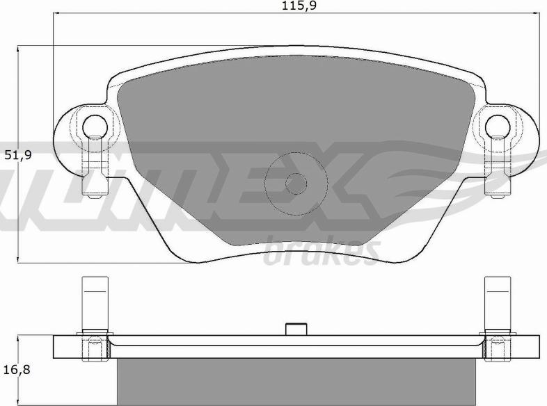 TOMEX brakes TX 12-59 - Σετ τακάκια, δισκόφρενα www.parts5.com