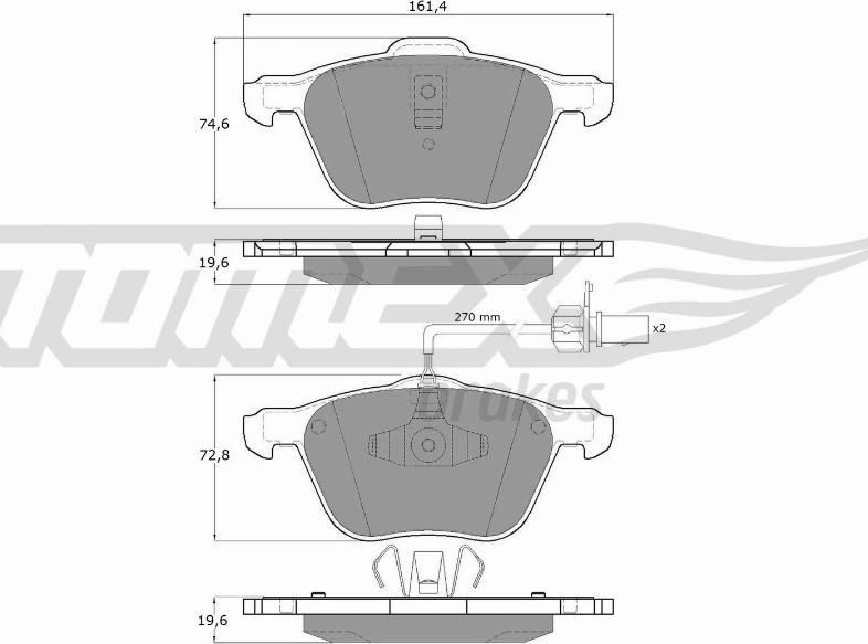 TOMEX brakes TX 12-56 - Brake Pad Set, disc brake www.parts5.com