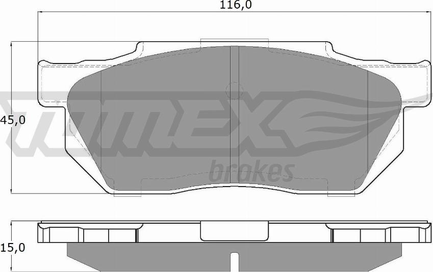 TOMEX brakes TX 12-64 - Komplet pločica, disk-kočnica www.parts5.com