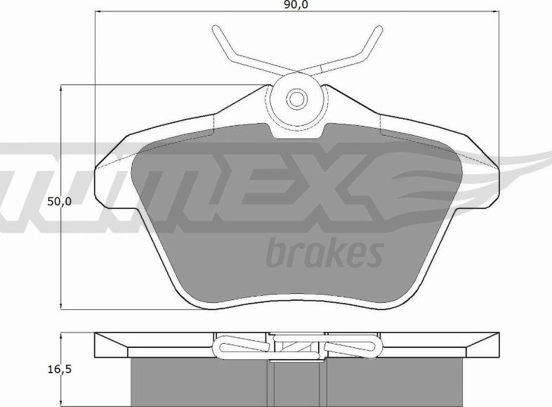 TOMEX brakes TX 12-68 - Σετ τακάκια, δισκόφρενα www.parts5.com