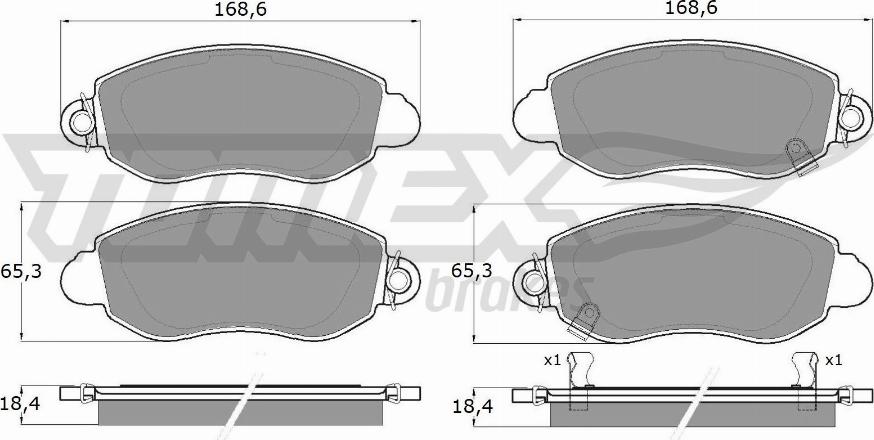 TOMEX brakes TX 12-62 - Set placute frana,frana disc www.parts5.com