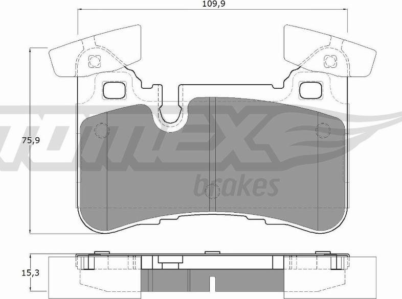 TOMEX brakes TX 12-67 - Komplet zavornih oblog, ploscne (kolutne) zavore www.parts5.com