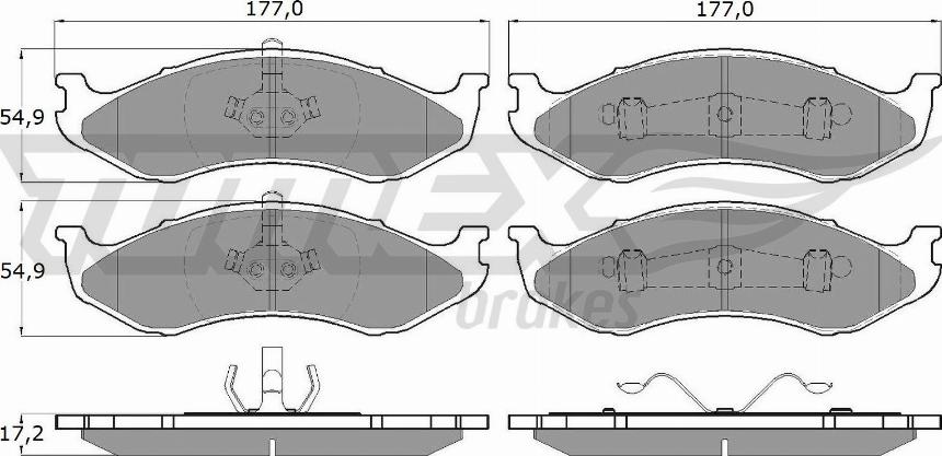 TOMEX brakes TX 12-09 - Set placute frana,frana disc www.parts5.com