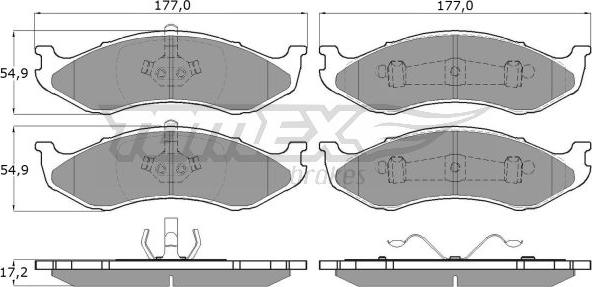 TOMEX brakes TX 12-09 - Brake Pad Set, disc brake www.parts5.com