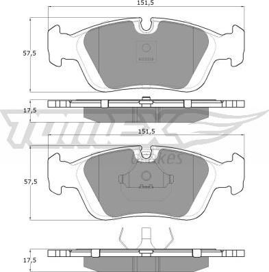 TOMEX brakes TX 12-05 - Komplet zavornih oblog, ploscne (kolutne) zavore www.parts5.com