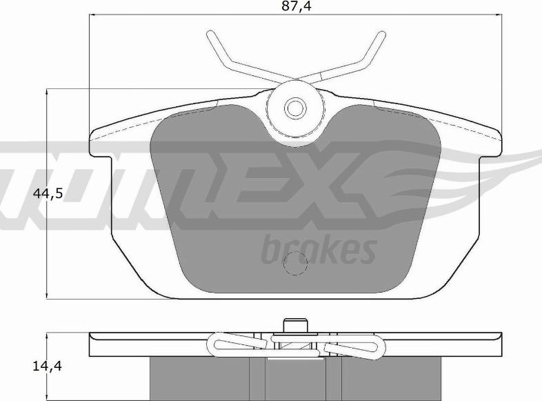 TOMEX brakes TX 12-01 - Sada brzdových destiček, kotoučová brzda www.parts5.com