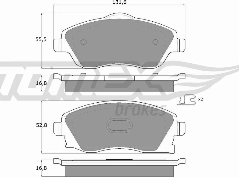 TOMEX brakes TX 12-19 - Set placute frana,frana disc www.parts5.com