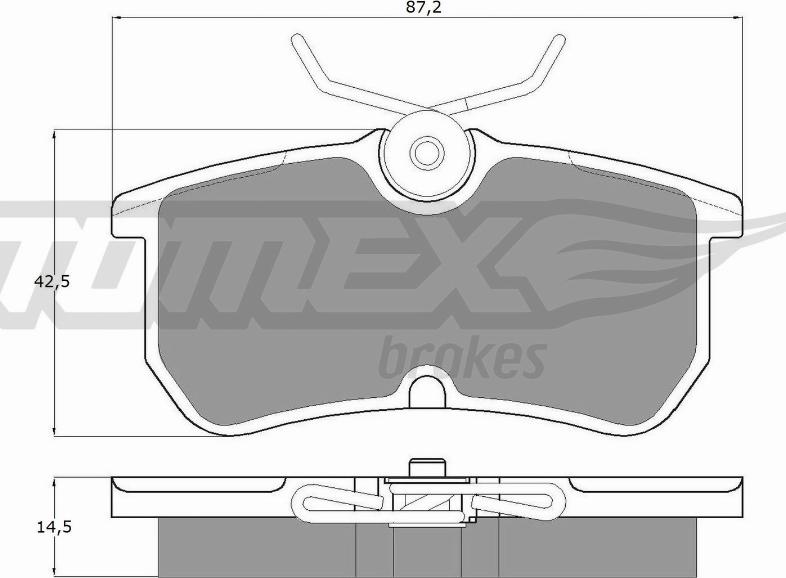 TOMEX brakes TX 12-18 - Piduriklotsi komplekt,ketaspidur www.parts5.com