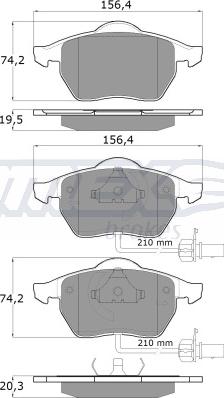 TOMEX brakes TX 12-13 - Set placute frana,frana disc www.parts5.com