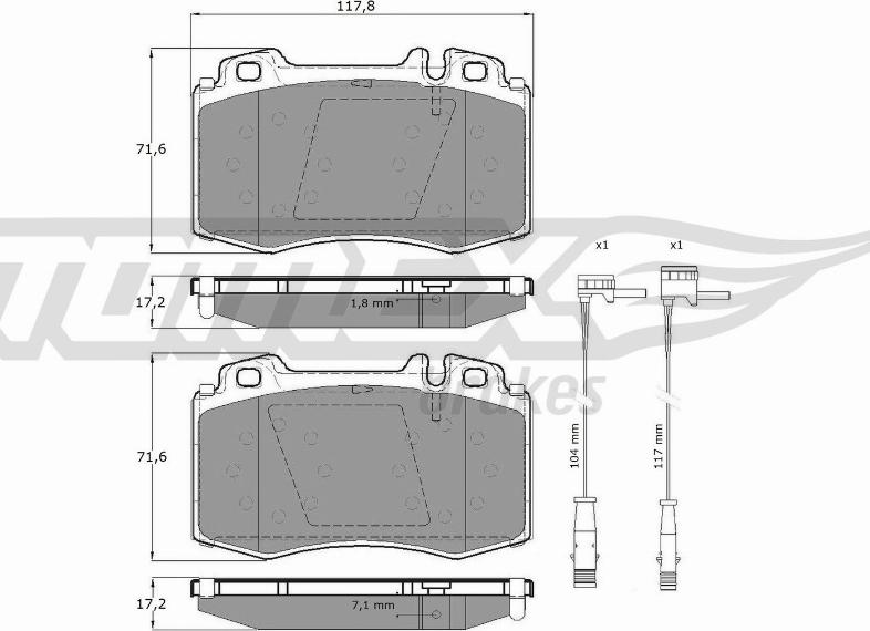 TOMEX brakes TX 12-811 - Jarrupala, levyjarru www.parts5.com