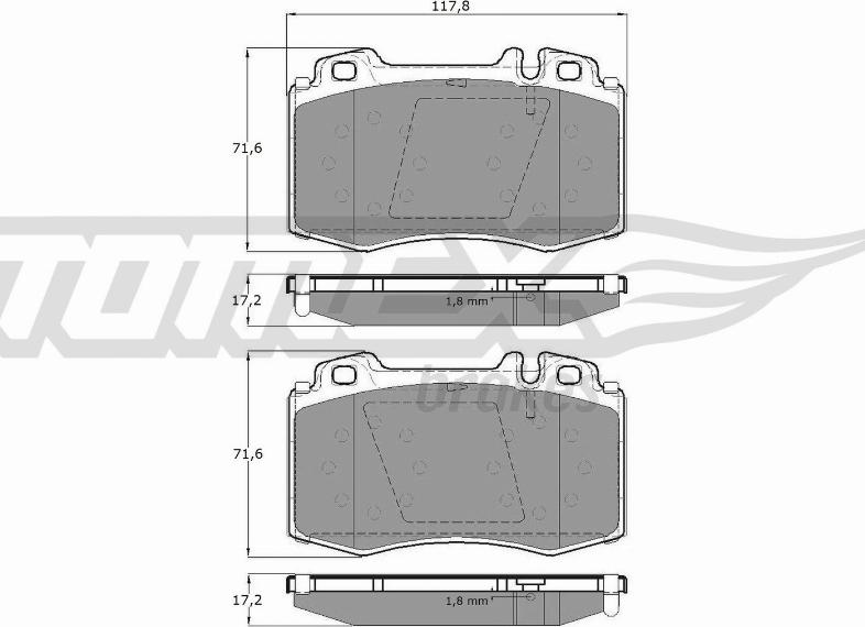 TOMEX brakes TX 12-81 - Brake Pad Set, disc brake www.parts5.com