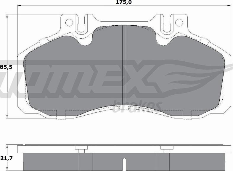 TOMEX brakes TX 12-88 - Komplet zavornih oblog, ploscne (kolutne) zavore www.parts5.com