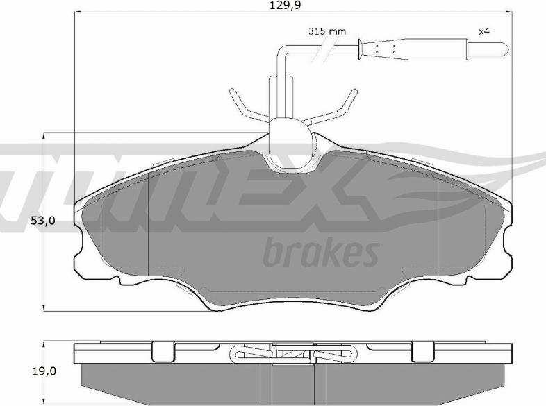 TOMEX brakes TX 12-31 - Brake Pad Set, disc brake www.parts5.com