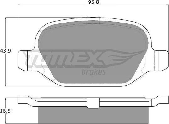 TOMEX brakes TX 12-70 - Set placute frana,frana disc www.parts5.com