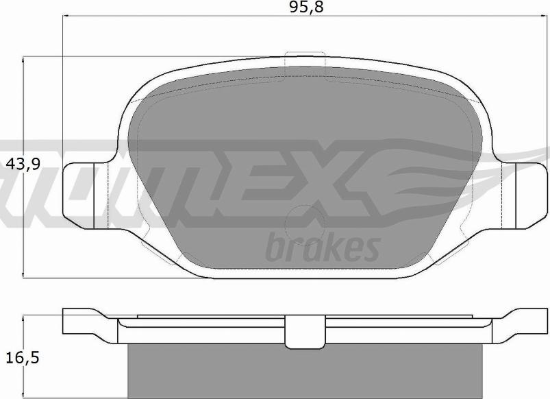 TOMEX brakes TX 12-70 - Set placute frana,frana disc www.parts5.com