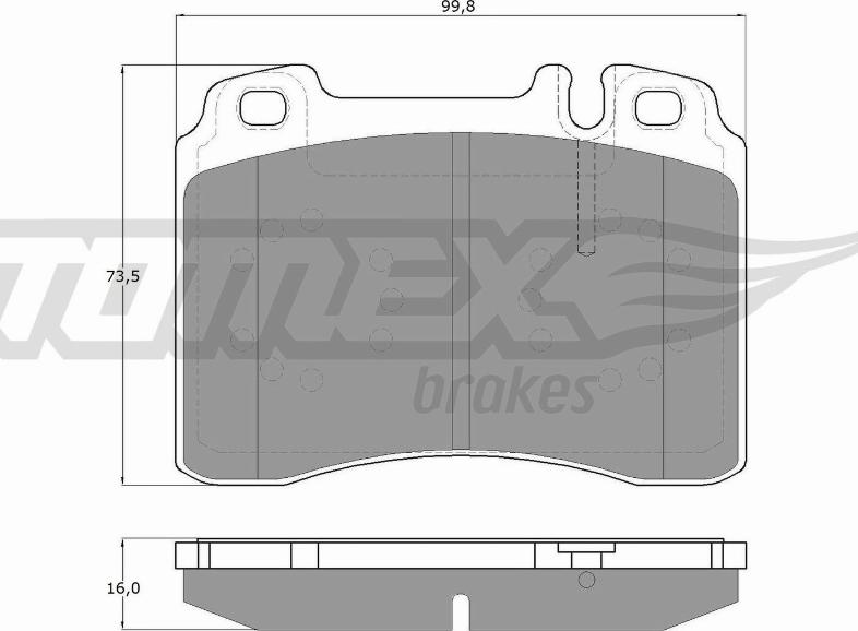 TOMEX brakes TX 12-711 - Brake Pad Set, disc brake www.parts5.com