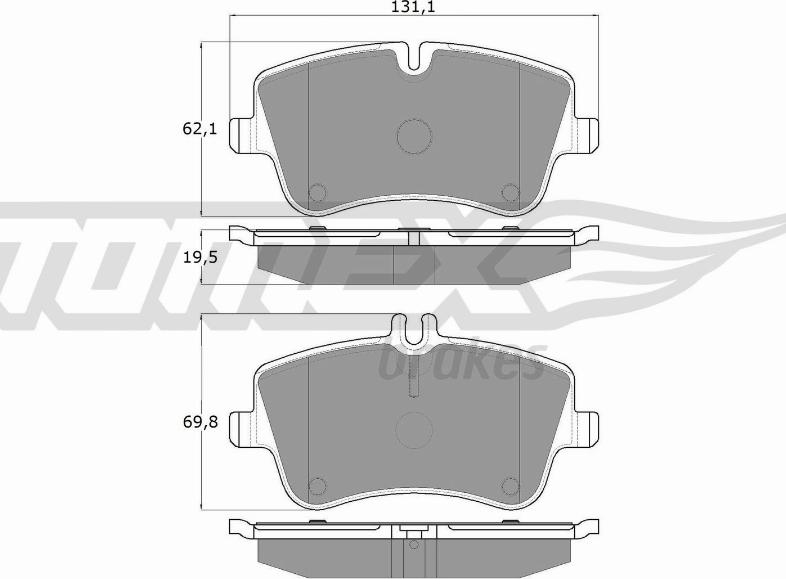 TOMEX brakes TX 12-78 - Zestaw klocków hamulcowych, hamulce tarczowe www.parts5.com