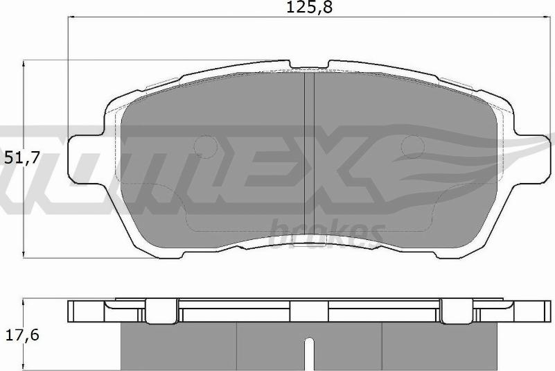 TOMEX brakes TX 17-95 - Brake Pad Set, disc brake www.parts5.com