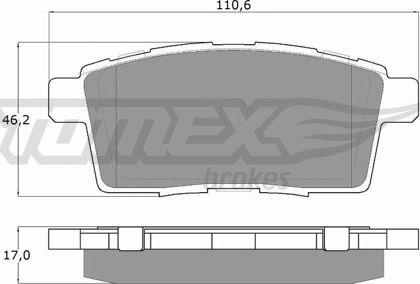 TOMEX brakes TX 17-43 - Set placute frana,frana disc www.parts5.com