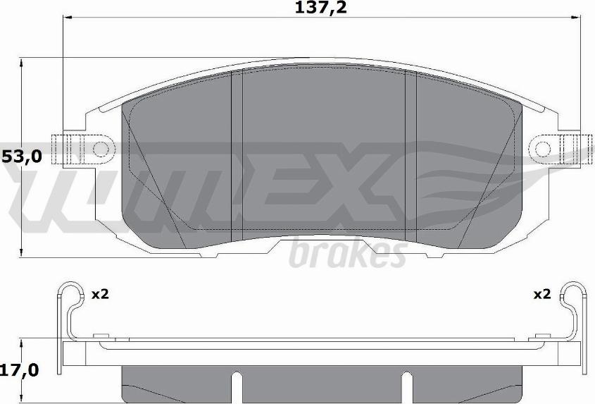 TOMEX brakes TX 17-56 - Brake Pad Set, disc brake parts5.com