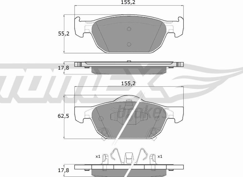 TOMEX brakes TX 17-51 - Jarrupala, levyjarru www.parts5.com