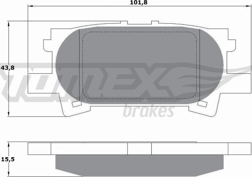 TOMEX brakes TX 17-64 - Brake Pad Set, disc brake www.parts5.com