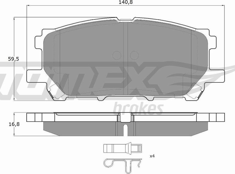 TOMEX brakes TX 17-63 - Brake Pad Set, disc brake www.parts5.com