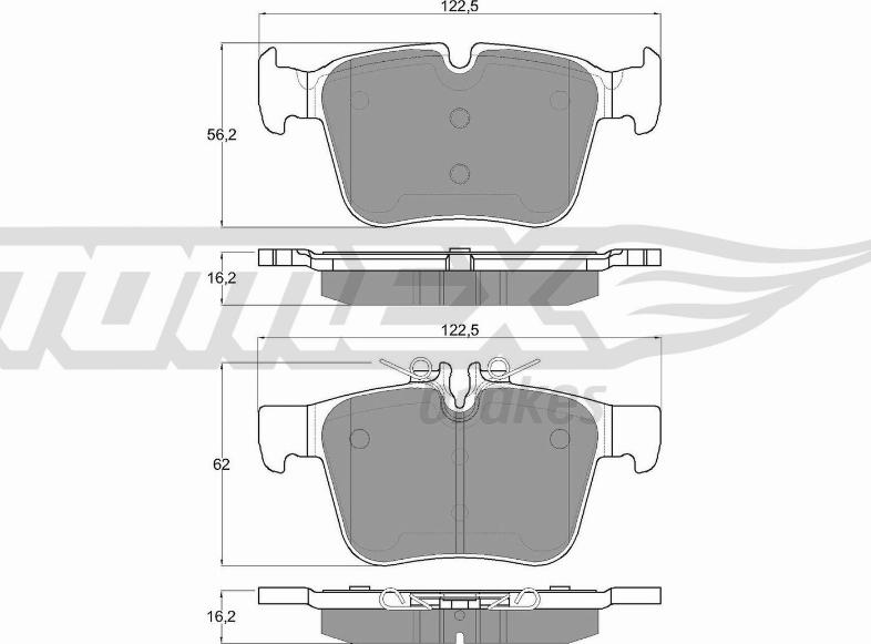 TOMEX brakes TX 17-051 - Zestaw klocków hamulcowych, hamulce tarczowe www.parts5.com