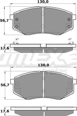 TOMEX brakes TX 17-08 - Set placute frana,frana disc www.parts5.com