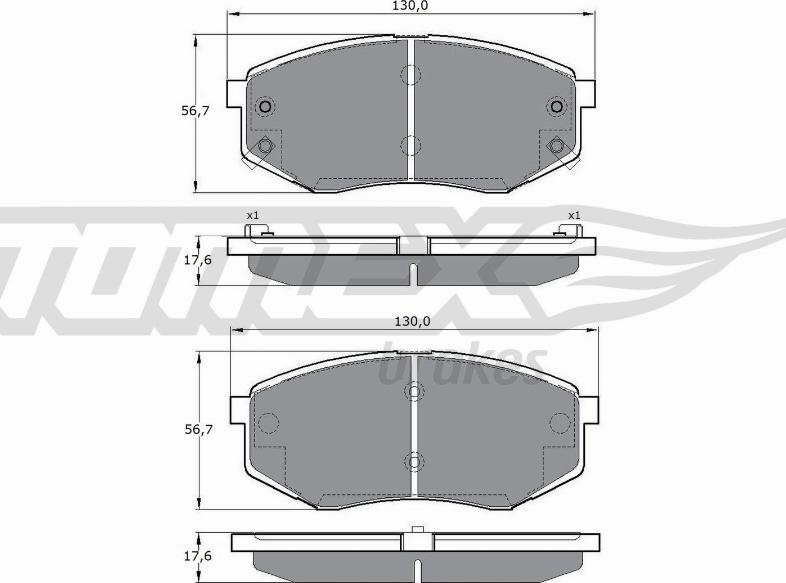 TOMEX brakes TX 17-08 - Set placute frana,frana disc www.parts5.com