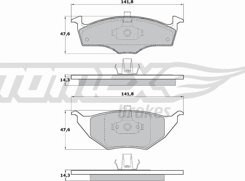 TOMEX brakes TX 17-10 - Brake Pad Set, disc brake www.parts5.com