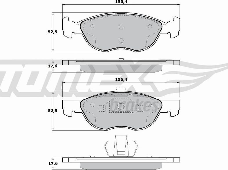 TOMEX brakes TX 17-17 - Set placute frana,frana disc www.parts5.com