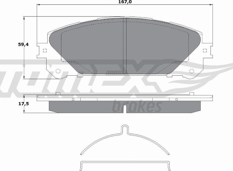 TOMEX brakes TX 17-80 - Set placute frana,frana disc www.parts5.com