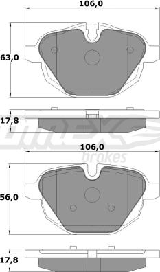 TOMEX brakes TX 17-34 - Sada brzdových platničiek kotúčovej brzdy www.parts5.com