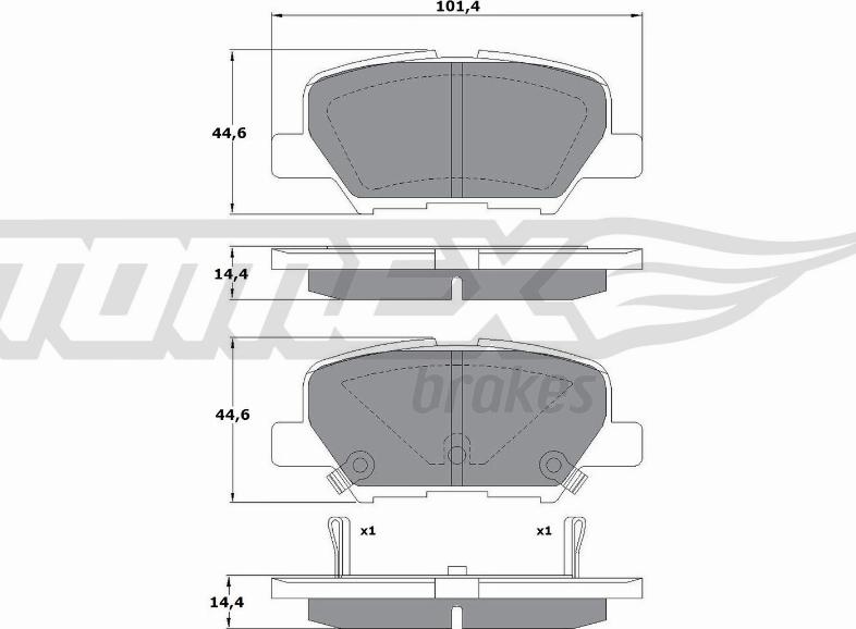 TOMEX brakes TX 17-30 - Brake Pad Set, disc brake www.parts5.com