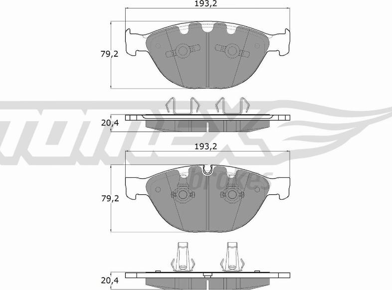 TOMEX brakes TX 17-37 - Brake Pad Set, disc brake www.parts5.com