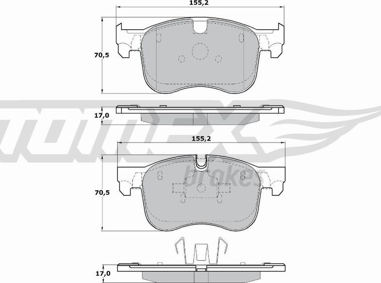 TOMEX brakes TX 17-29 - Brake Pad Set, disc brake www.parts5.com