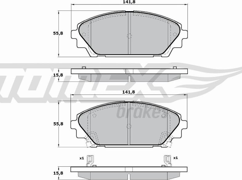 TOMEX brakes TX 17-23 - Brake Pad Set, disc brake www.parts5.com