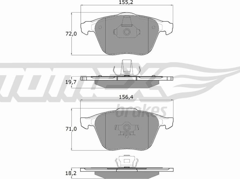 TOMEX brakes TX 17-74 - Fékbetétkészlet, tárcsafék parts5.com