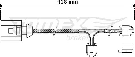 TOMEX brakes TX 30-51 - Senzor de avertizare,uzura placute de frana www.parts5.com