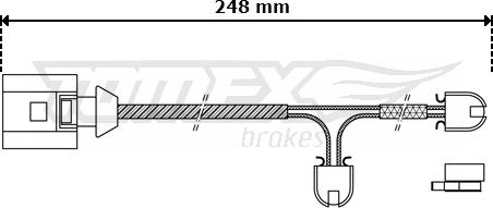 TOMEX brakes TX 30-52 - Warning Contact, brake pad wear www.parts5.com