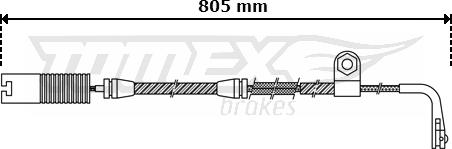 TOMEX brakes TX 30-34 - Contacto de aviso, desgaste de los frenos www.parts5.com