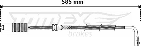 TOMEX brakes TX 30-35 - Contacto de aviso, desgaste de los frenos www.parts5.com