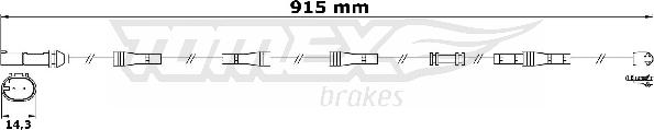 TOMEX brakes TX 31-19 - Warning Contact, brake pad wear www.parts5.com