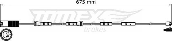 TOMEX brakes TX 31-36 - Warning Contact, brake pad wear parts5.com