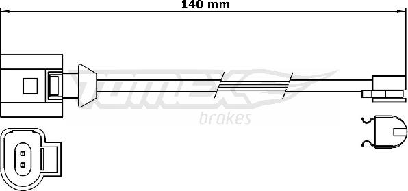 TOMEX brakes TX 31-25 - İkaz kontağı, fren balatası aşınması www.parts5.com